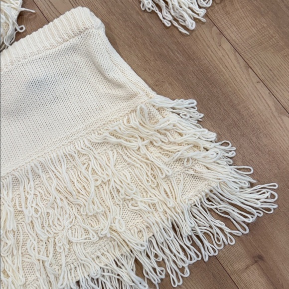 Fringed Cream Skirt Set - Picture 4 of 4